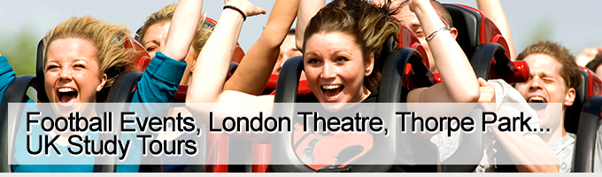 Student Tours to Thorpe Park, Football Events, London Theatre...